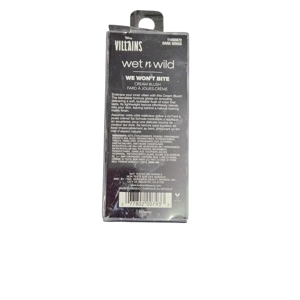 Wet n Wild Disney Villains We Won't Bite Cream Blush Dark Wings 11450672‎ New